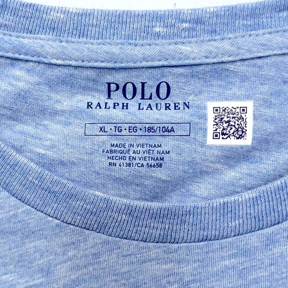 POLO RALPH LAUREN BLUE T-SHIRT, EXTRA LARGE (XL) - Picture 6 of 13